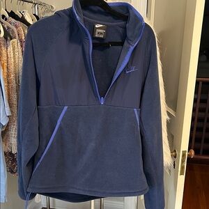 Nike Navy and Royal Blue Fleece Jacket